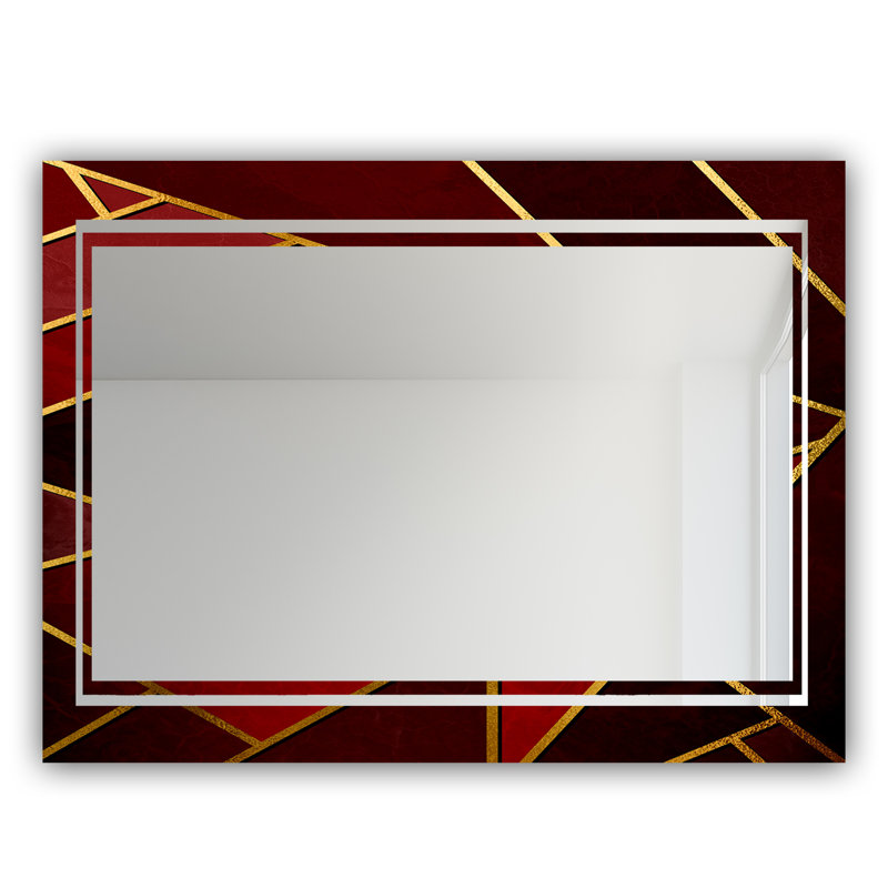 Glam Modern & Contemporary Vanity Mirror, 48" H x 30" W, Capital Honeycomb 1