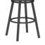 Tabouret de bar pivotant Olney à dossier incurvé et revêtement en tissu, hauteur comptoir ou bar-587578546-587578509