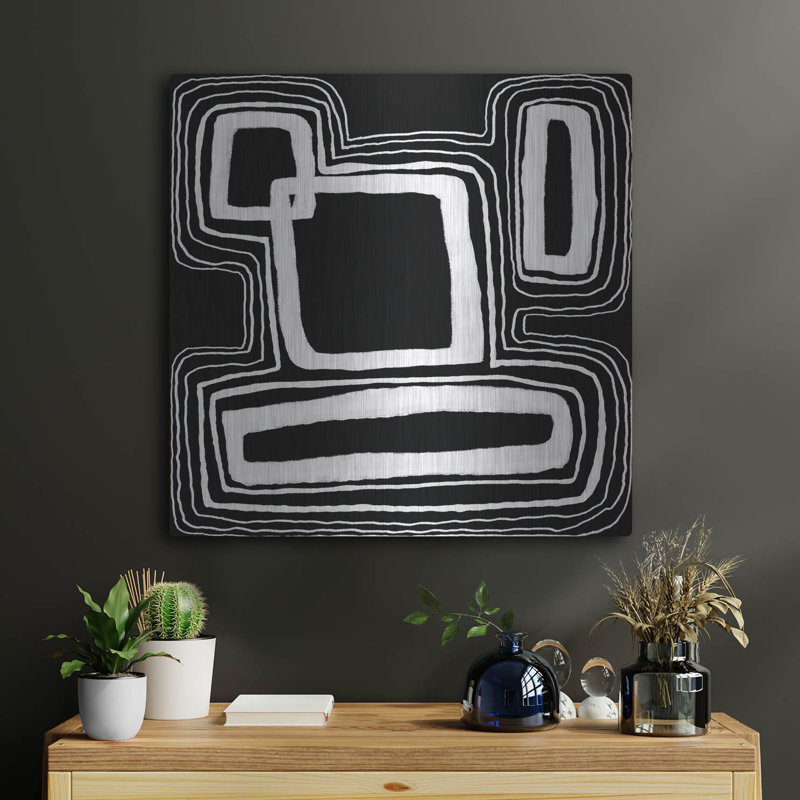 «Dizziness IV» par Regina Moore, art mural en métal, 24 po x 24 po, H 24 po x l 24 po