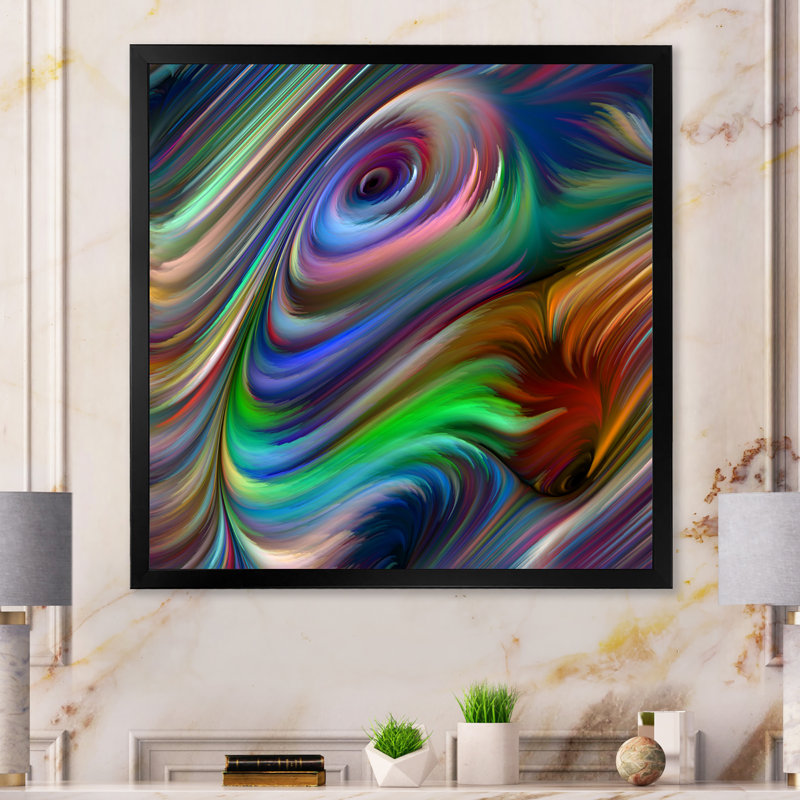 «Colorful Living», reproduction d'art encadrée sur toile, Cadre photo noir, H 16 po x l 16 po x P 1 po