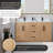 Anais 60" Double Bathroom Vanity with Grain White Engineered Stone Countertop with Mirror