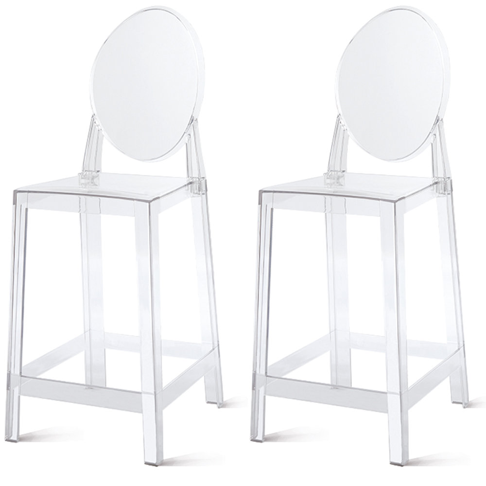 Acrylic Bar Stool With Foot Rest 23h X 15w X 12d 5 Styles of