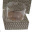 Gray Chevron Wood Veneer Glass Holder