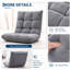 Chaise de plancher pliante avec support de dossier, 14 positions réglables