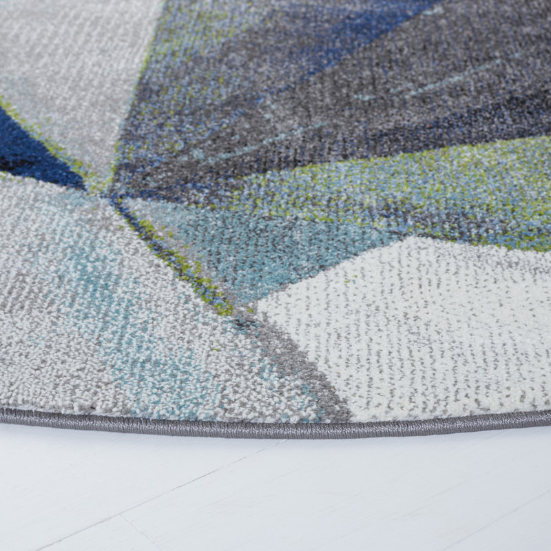 Tapis à motif abstrait Mihrije Porcello, Tapis de couloir 2 pi 3 po x 8 pi
