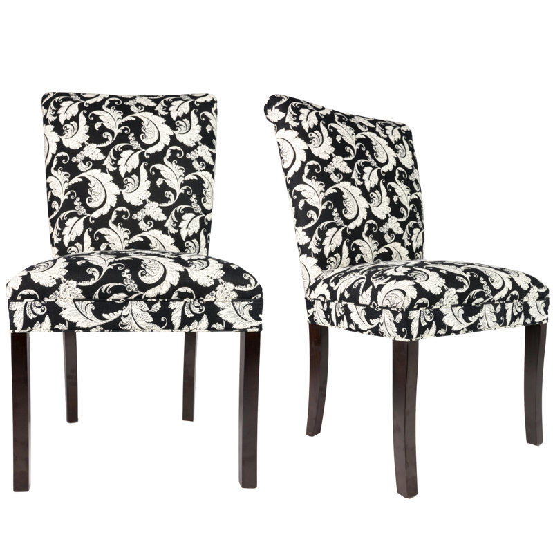 14'' H Tufted Cotton Upholstered Dining Chair