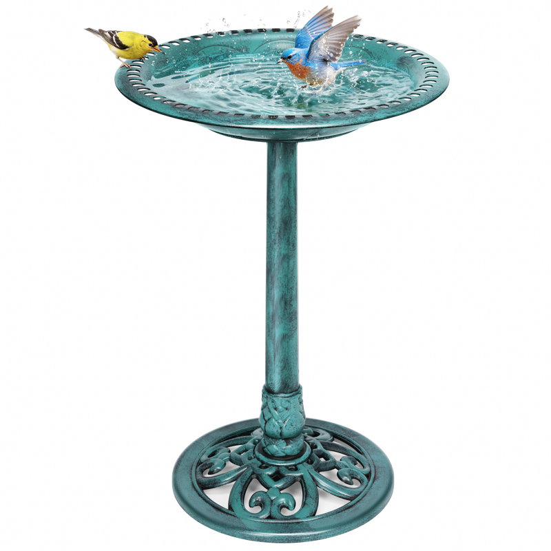 Bain d'oiseaux en polyrésine Demetrion, Vert