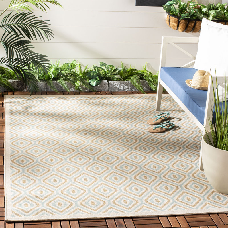 Amatia Performance Geometric Indoor/Outdoor Area Rug, Rectangle 5'3" x 7'7"