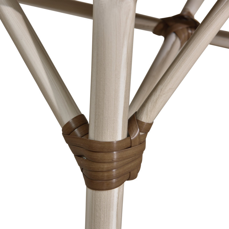 Fauteuil de salle à manger empilable avec coussin Fallis, Brun clair, Blanc