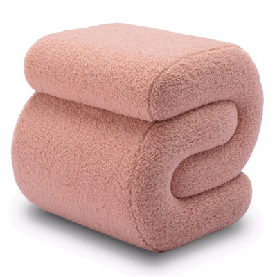 Jaszlyn S-shape Ottoman, Makeup Stool Footstool