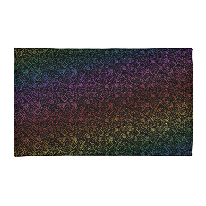 Tapis rouge/mauve/jaune, Rectangle 2 pi x 3 pi