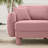 Boucle Fabric 2-seater Loveseat Sofa with Distinctive Shell-shaped Armrests and Cylindrical Legs, Perfect for Modern Interiors-648412004