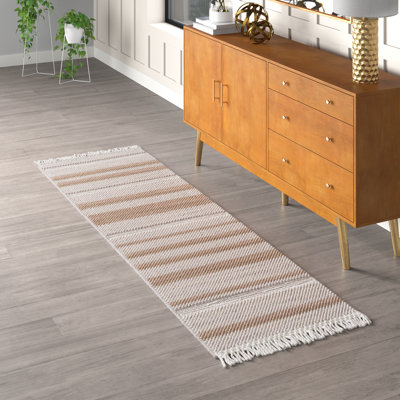 Charvik Machine Made Area Rug in Ivory/Light Brown