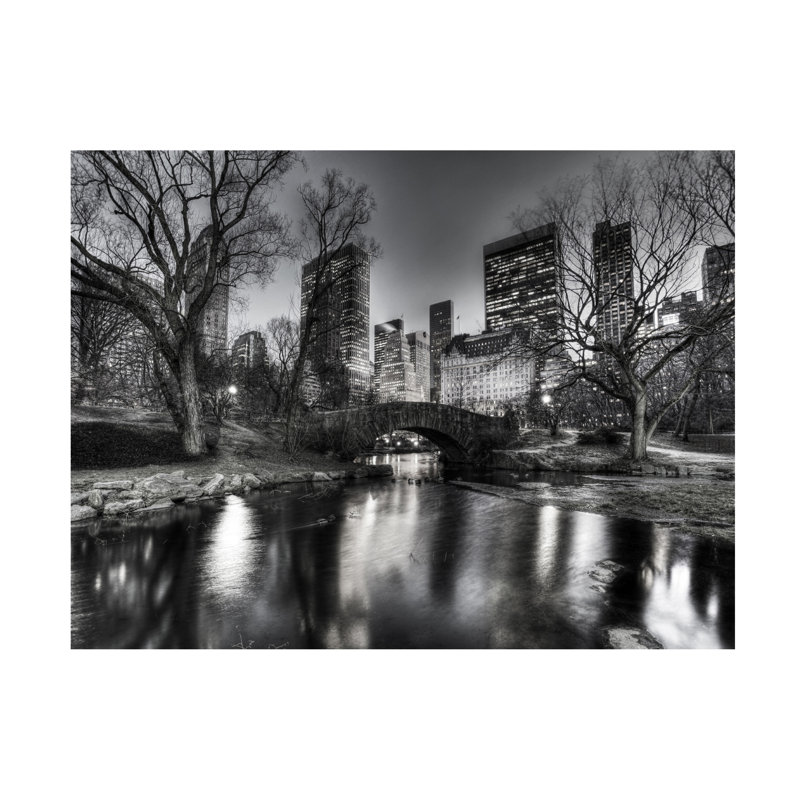 Art mural sur toile tendue - "Central Park Evening" par Chris Bliss pour décoration de salon, de chambre à coucher ou de bureau - 24 x 32
