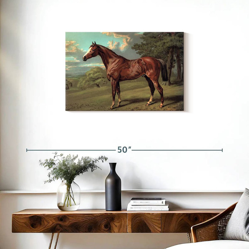 Cheval sauvage rétro, H 20 po x l 30 po