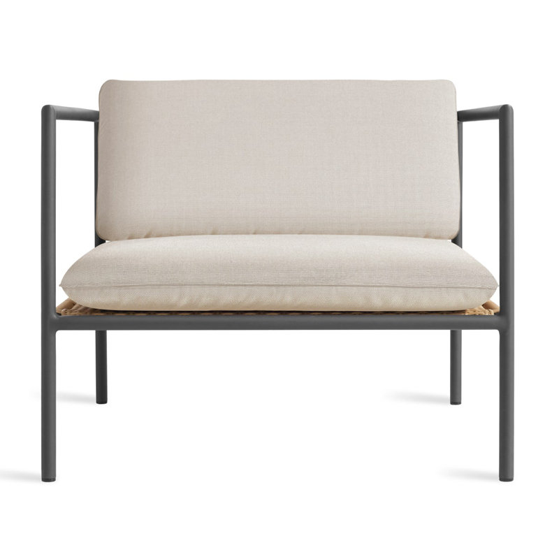 Chaise longue d'extérieur Dog Days, Tissu Sunbrella, Gris anthracite