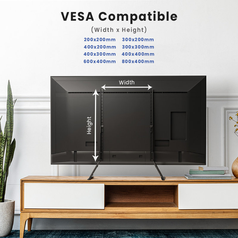 Acgam Tds-1 Adjustable Tabletop Tv Stand, Customizable Height, Scratch-free Surface Protection 