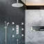 Système de douche 12 pouces en acier inoxydable avec valve thermostatique et douchette