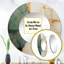 «Green Gold Minimalisme Poteries I», miroir mural décoratif à spirales abstraites, miroir rond moderne, impression d'art en métal-99624155