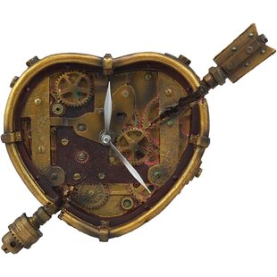 Ebros Analog Resin Quartz Tabletop Clock in Hand Painted