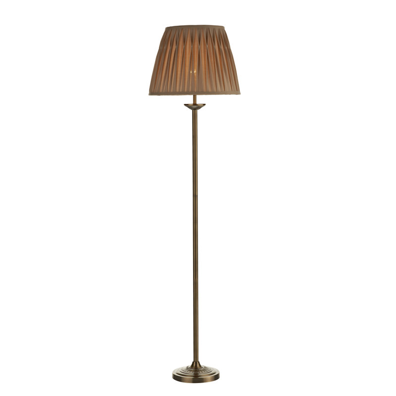 Belvidere 167cm Traditional Floor Lamp, Antique Brass