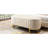 Beige Velvet Storage Bench With Metal Legs And Spacious Interior Button--426552600