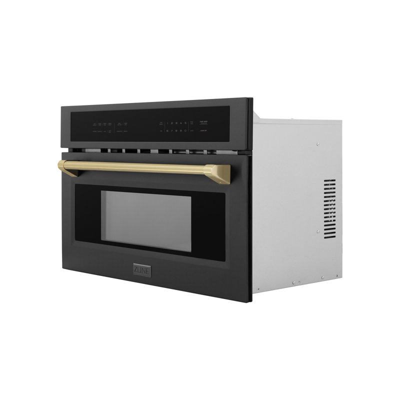 29.75" 1.6 cu ft. 1000 - Watt Convection Built-In Microwave with Sensor Cooking in Black Stainless Steel, Champagne Bronze
