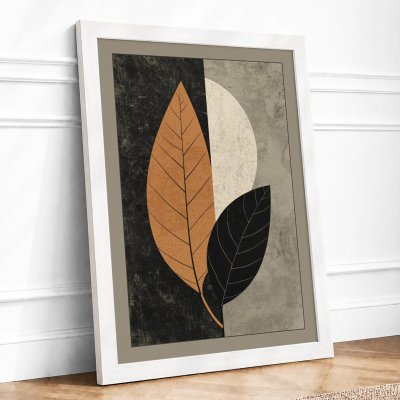 Divided Leaves Minimalist - Print, A1 - 84.1 x 59.4 cm, White