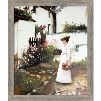 Reproduction d’art sur toile, "italie à crépuscule" par john william waterhouse-picture frame