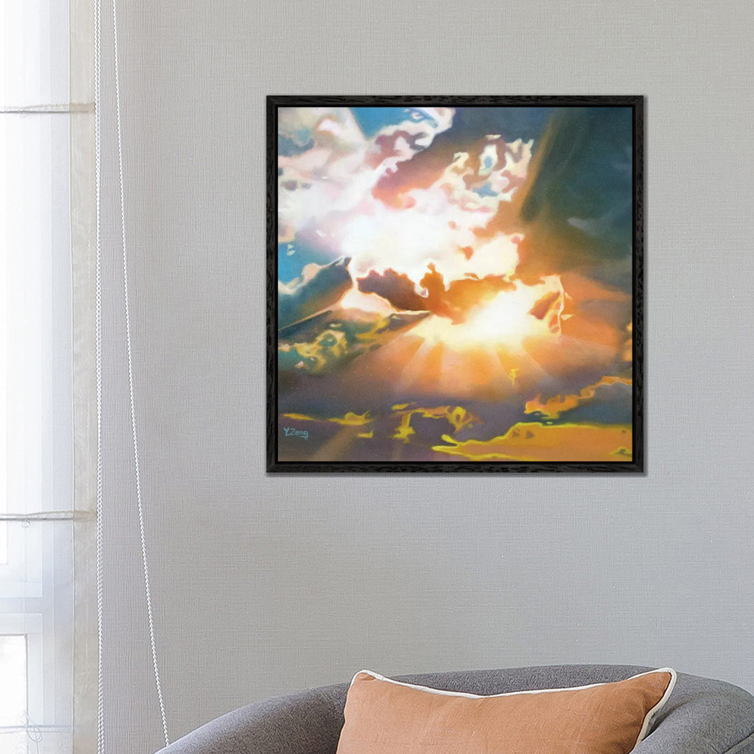 Sonnenstrahl durch die Wolken von Yue Zeng - Galerie-umwickelte Leinwand Giclée auf Leinwand