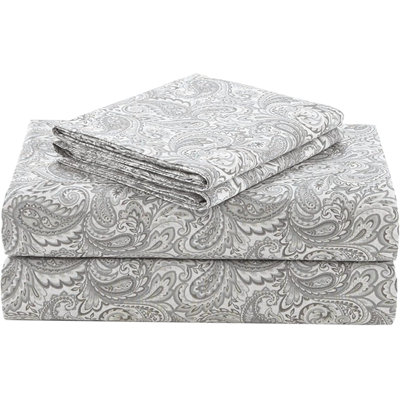 Paisley Patterned Pure Cotton Queen Four-Piece Bedding Set, With 14-Inch Elastic Pockets To Fit 16-Inch Mattresses, Breathable And Soft, Suitable For All Seasons.