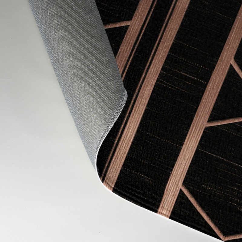 Tapis noir intérieur et extérieur Trellis, Rectangulaire 3 pi x 5 pi