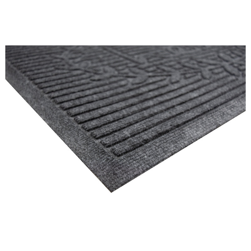 Tapis d'entrée / extérieur Barreto, Rectangle 2 pi x 3 pi, Gris