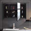 Miroir 36x26 pouces à DEL noir