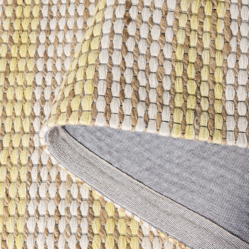 Martha Stewart 9527 Hand Tufted 40% Jute; 40% Wool; 20% Cotton Striped Rug, Rectangle 8' x 10'
