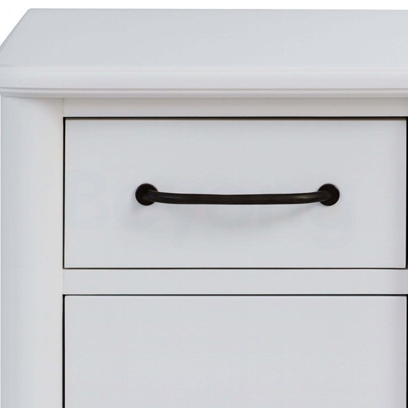 2 Drawer Filing Cabinet - White, White
