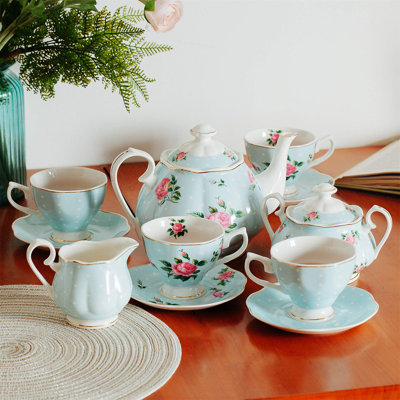 Wildon Home® Nikina 38oz. Floral Teapot Set