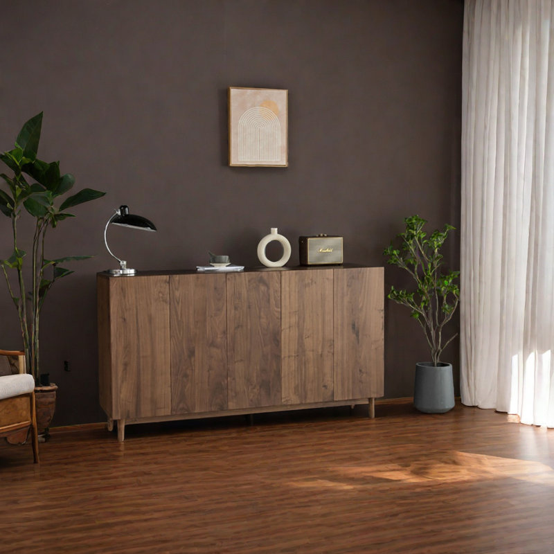 Armoire simple en bois massif rétro