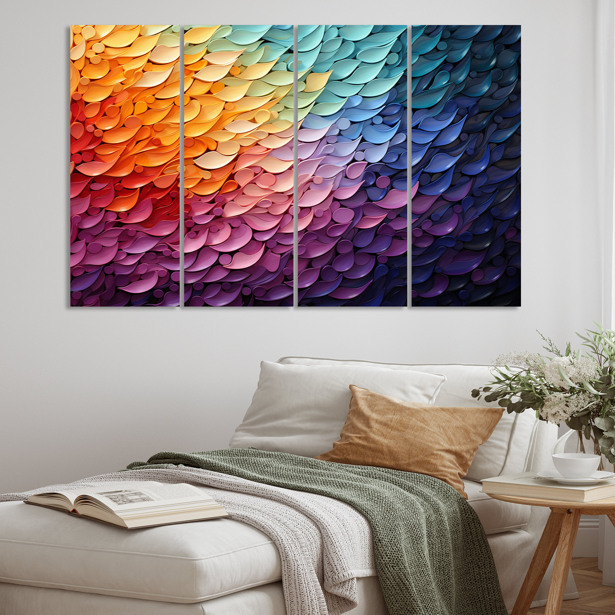 Ivy Bronx Hardedge Art Harmonic Fusion I Modern Metal Wall Art Living