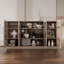 Buffet 100% bois massif 65 po avec verre transparent, portes Shaker et tablettes réglables-129906333