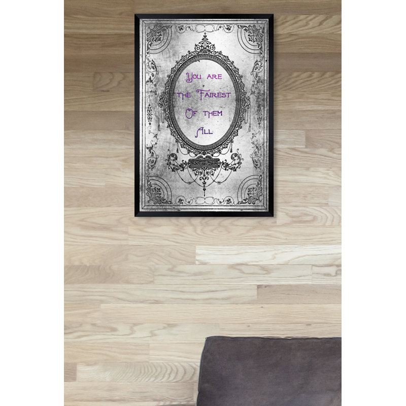 " The Fairest Silver " by Oliver Gal, 38" H x 26" W x  0.5" D, Black Framed