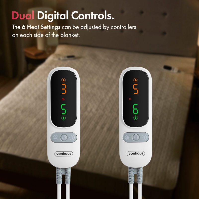 Vonhaus Electric Blanket With Multi Heating Zones, 200 cm x 150 cm