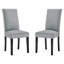Chaises d'appoint de salle à manger à garniture cloutée en velours argenté Orchid Lind par Modway-108328418