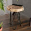 Table de bout ronde en bois et métal 12 po Ameyia