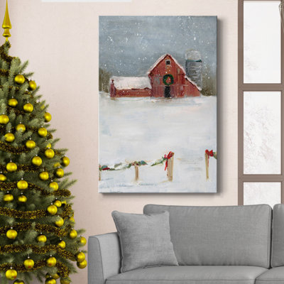«Christmas On The Farm II», reproduction sur toile tendue