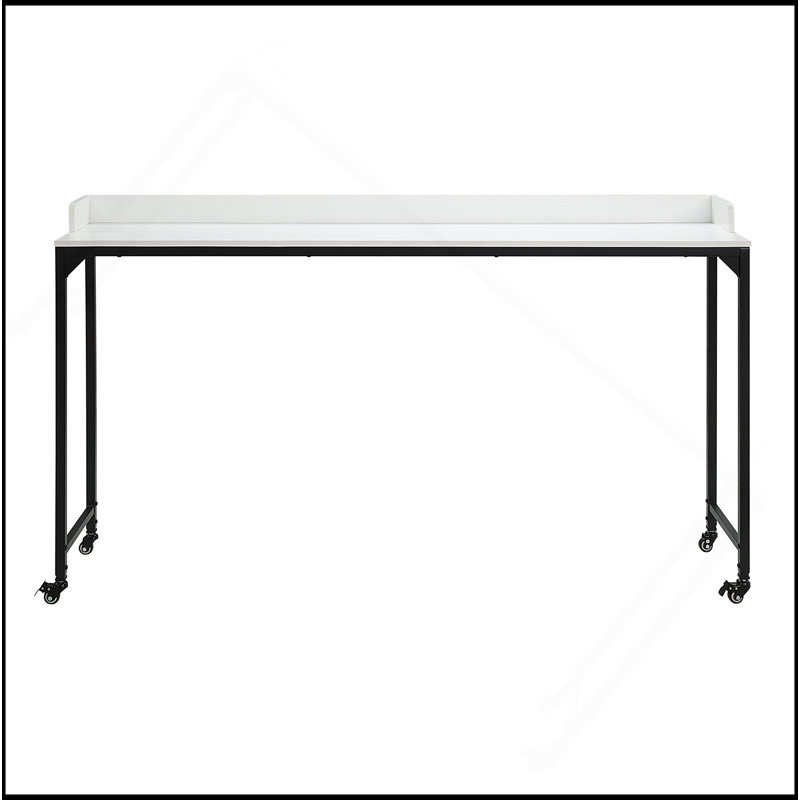 Multipurpose Over The Bed Desk With Adjustable Height, Metal Legs With Casters, Overbed Table 1Pc, Laptop Table For Bed, Breakfast Table
