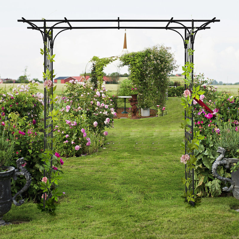 Thorold 81.1" W x 16.1" D x 85" H D Iron Arbor