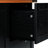 54.5" Black Kitchen Island With Soft Close Hinges And Storage, For Large Internal Shelf Power Outlet, X 28.64" 36.5", Rolling Cart-456852720