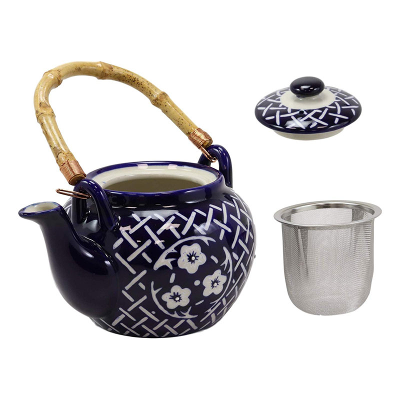 World Menagerie Fleishman 25oz. Floral Teapot