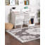 Tapis oriental gris en polypropylène de 5 pi x 5 pi Octagon-799039412